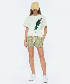 ISABEL MARANT ÉTOILE Tee-shirt Zileyna Coton Écru Vert -Boutique MAJESTIC FILATURES unnamed file 3504