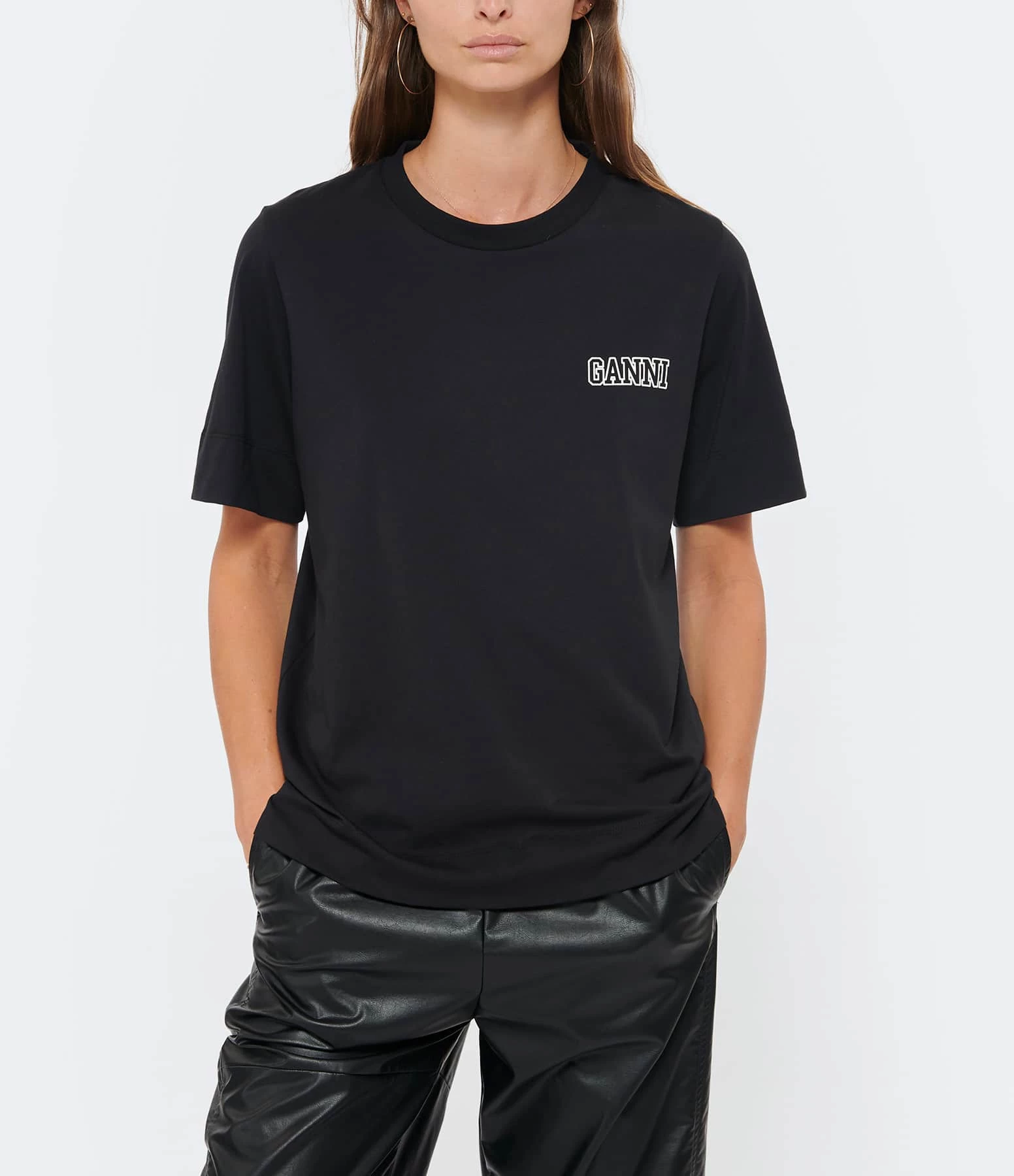 GANNI Tee-shirt Software Jersey Noir 5 GANNI Tee-shirt Software Jersey Noir – Image 3