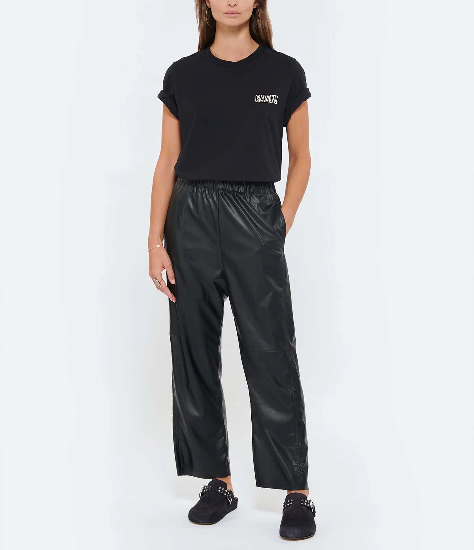 GANNI Tee-shirt Software Jersey Noir 6 GANNI Tee-shirt Software Jersey Noir – Image 4