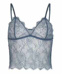 LOVE STORIES Caraco Dawn Long Dentelle Bleu Foncé