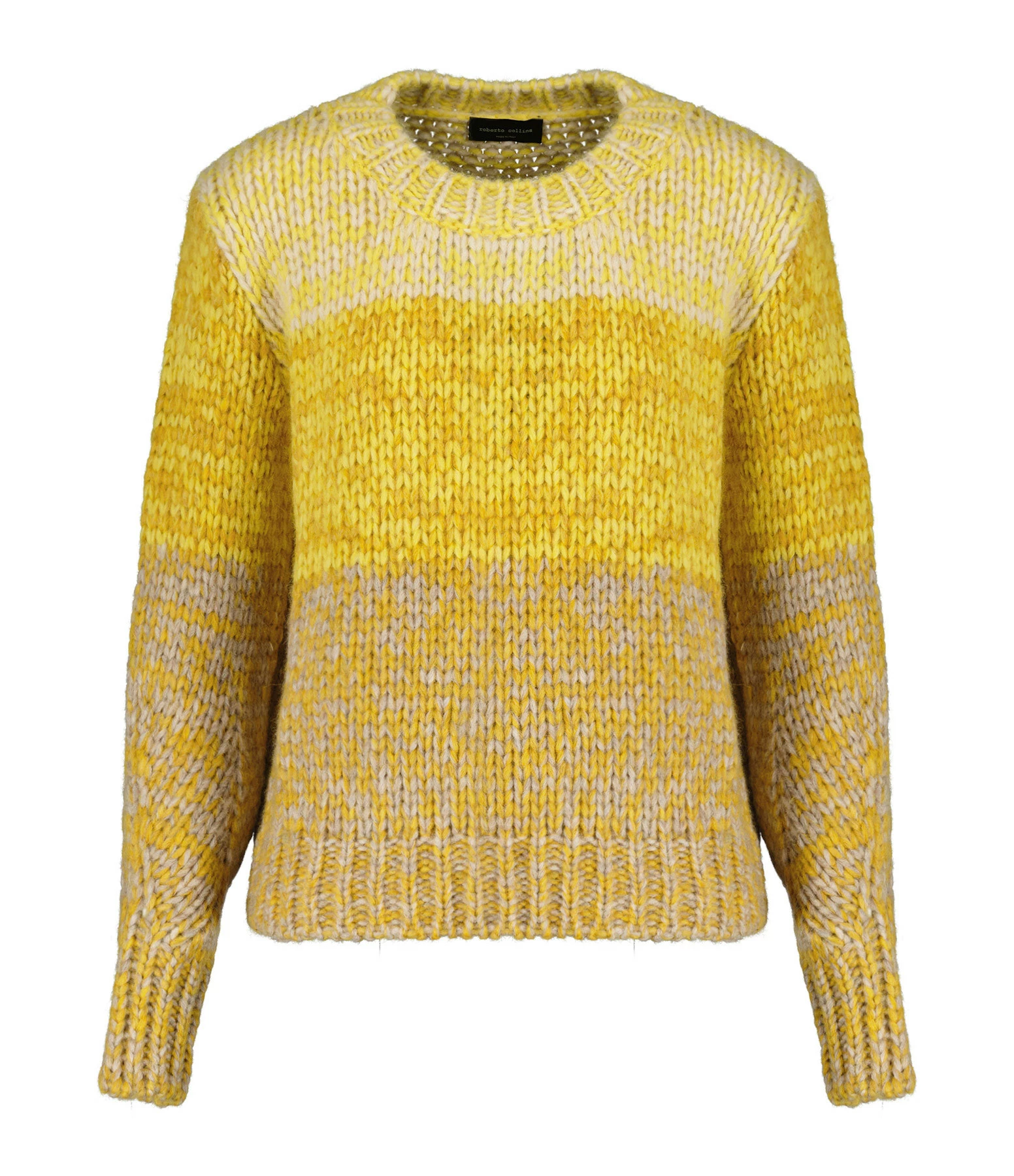 ROBERTO COLLINA Pull Col Rond Laine Doré Sable 3 ROBERTO COLLINA Pull Col Rond Laine Doré Sable