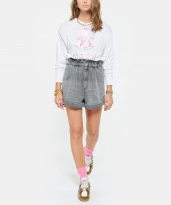 ISABEL MARANT ÉTOILE Tee-shirt Klowia Lin Blanc Rose -Boutique MAJESTIC FILATURES unnamed file 3552