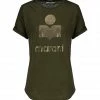 ISABEL MARANT ÉTOILE Tee-shirt Koldi Lin Kaki Doré -Boutique MAJESTIC FILATURES unnamed file 3553
