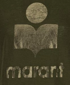 Alternative view of ISABEL MARANT ÉTOILE Tee-shirt Koldi Lin Kaki Doré