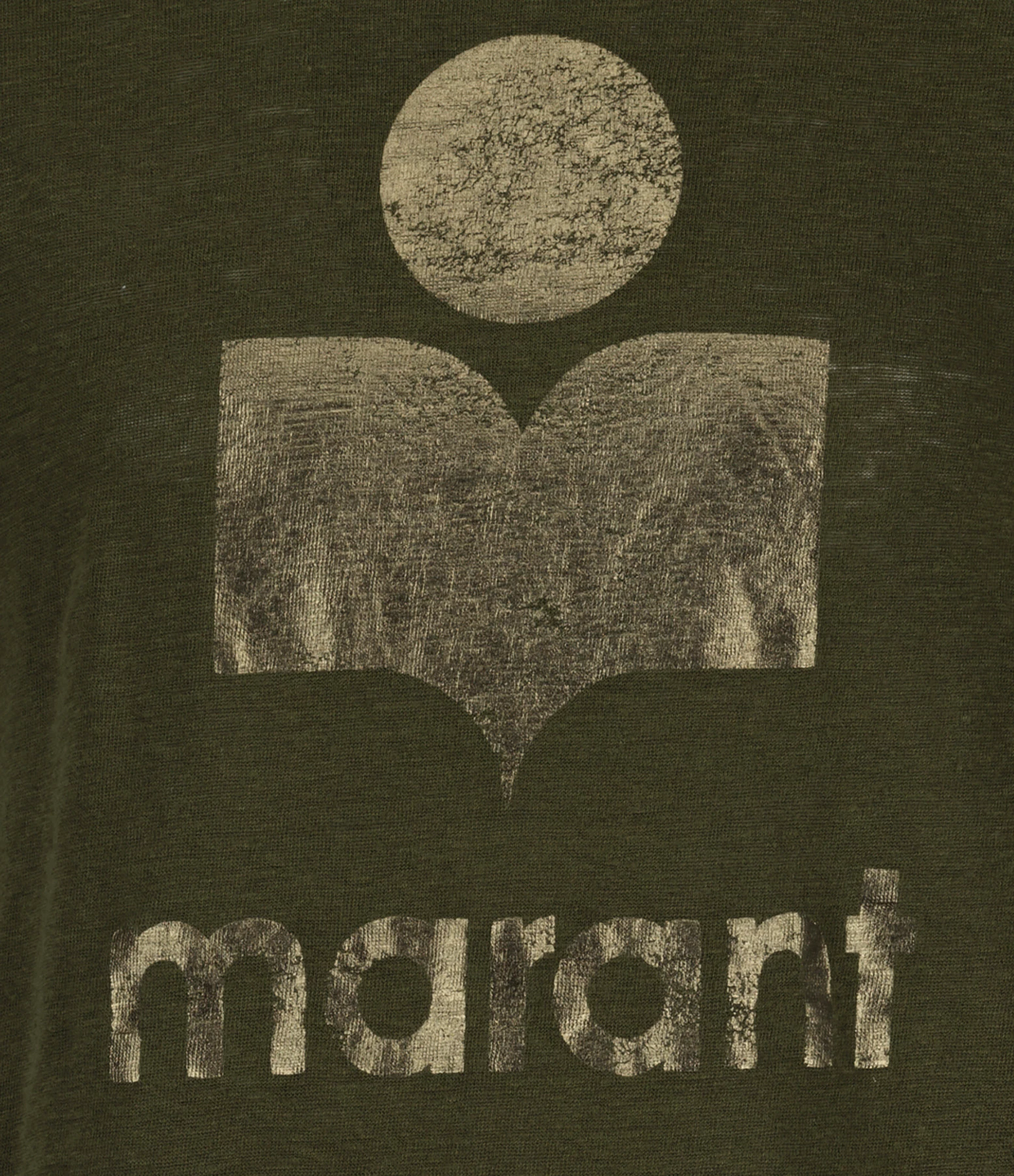 ISABEL MARANT ÉTOILE Tee-shirt Koldi Lin Kaki Doré 4 ISABEL MARANT ÉTOILE Tee-shirt Koldi Lin Kaki Doré – Image 2