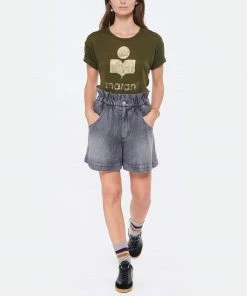 ISABEL MARANT ÉTOILE Tee-shirt Koldi Lin Kaki Doré 10 ISABEL MARANT ÉTOILE Tee-shirt Koldi Lin Kaki Doré -Boutique MAJESTIC FILATURES unnamed file 3556