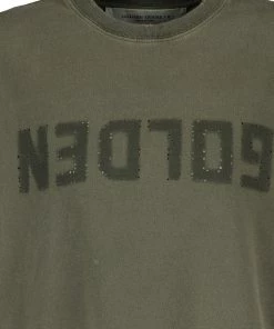 Alternative view of GOLDEN GOOSE Tee-shirt Golden Coton Vert Olive