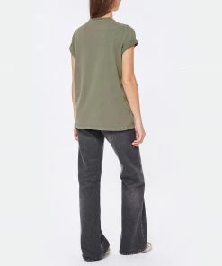 GOLDEN GOOSE Tee-shirt Golden Coton Vert Olive -Boutique MAJESTIC FILATURES unnamed file 3567