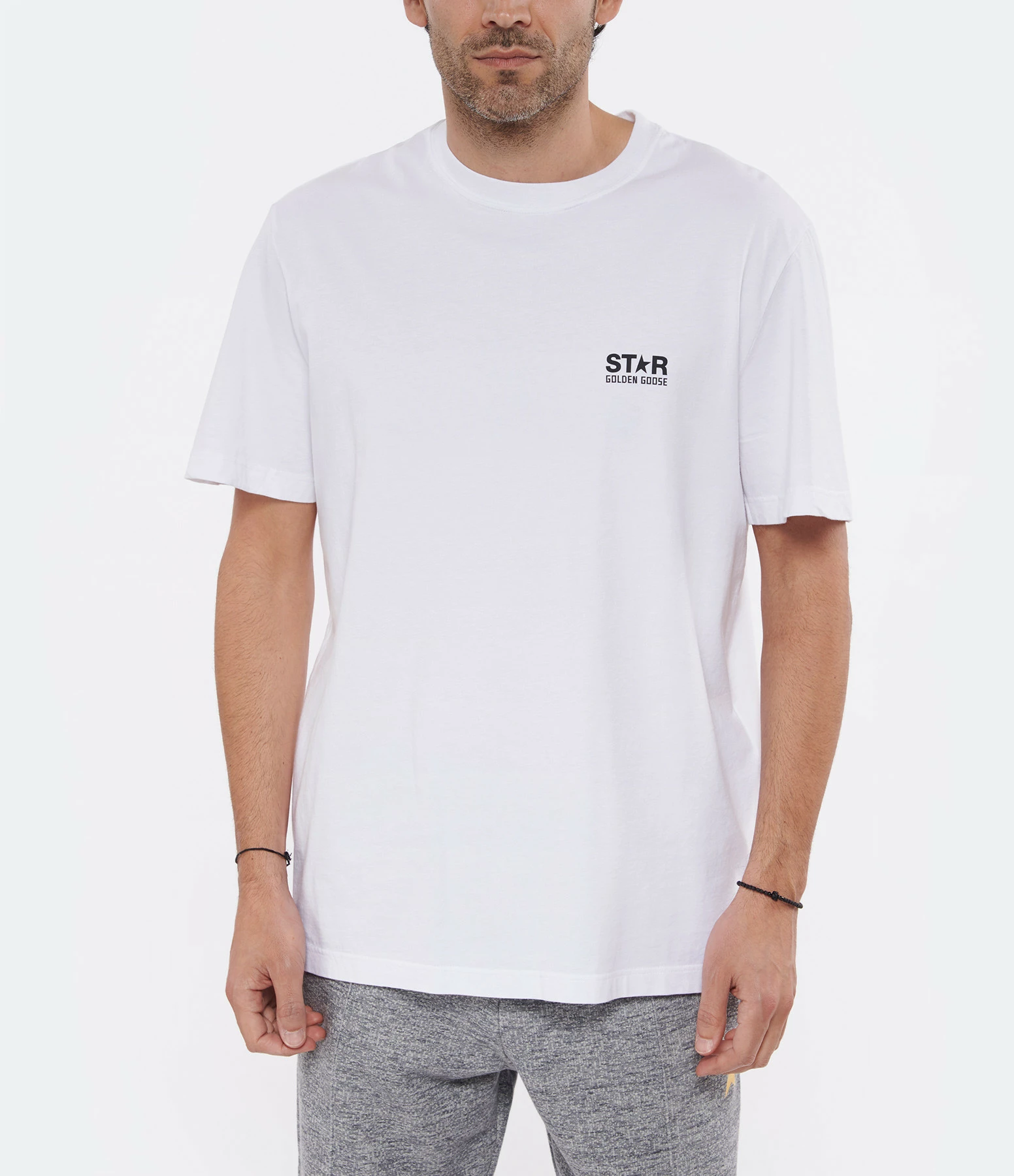 GOLDEN GOOSE Tee-shirt Homme Star Coton Blanc Noir 5 GOLDEN GOOSE Tee-shirt Homme Star Coton Blanc Noir – Image 3