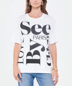 SEE BY CHLOE Tee-shirt Oversize Coton Blanc 9 SEE BY CHLOE Tee-shirt Oversize Coton Blanc -Boutique MAJESTIC FILATURES unnamed file 3581