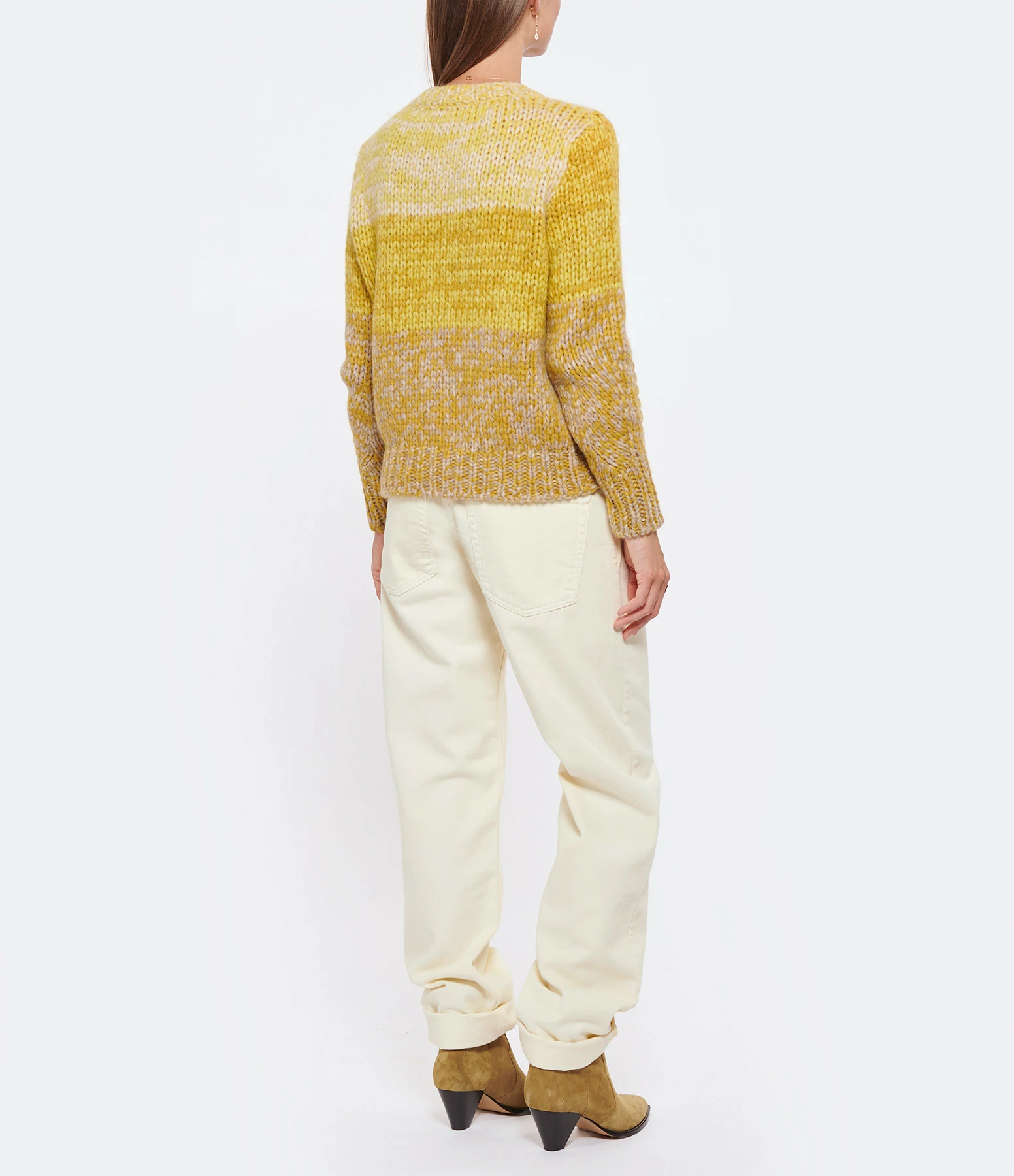 ROBERTO COLLINA Pull Col Rond Laine Doré Sable 7 ROBERTO COLLINA Pull Col Rond Laine Doré Sable – Image 5