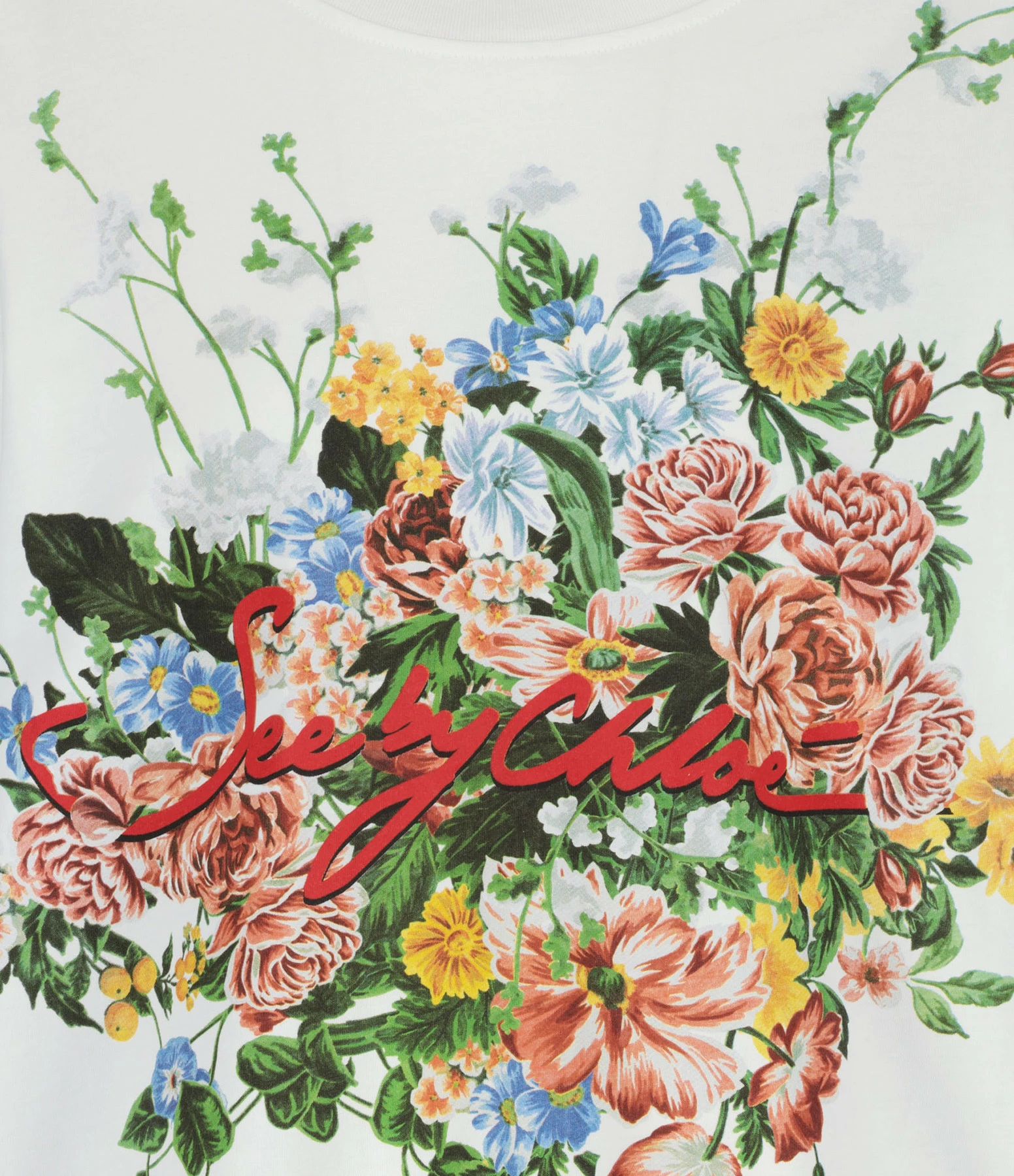 SEE BY CHLOE Tee-shirt Coton Blanc 4 SEE BY CHLOE Tee-shirt Coton Blanc – Image 2