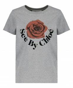 SEE BY CHLOE Tee-shirt Coton Gris