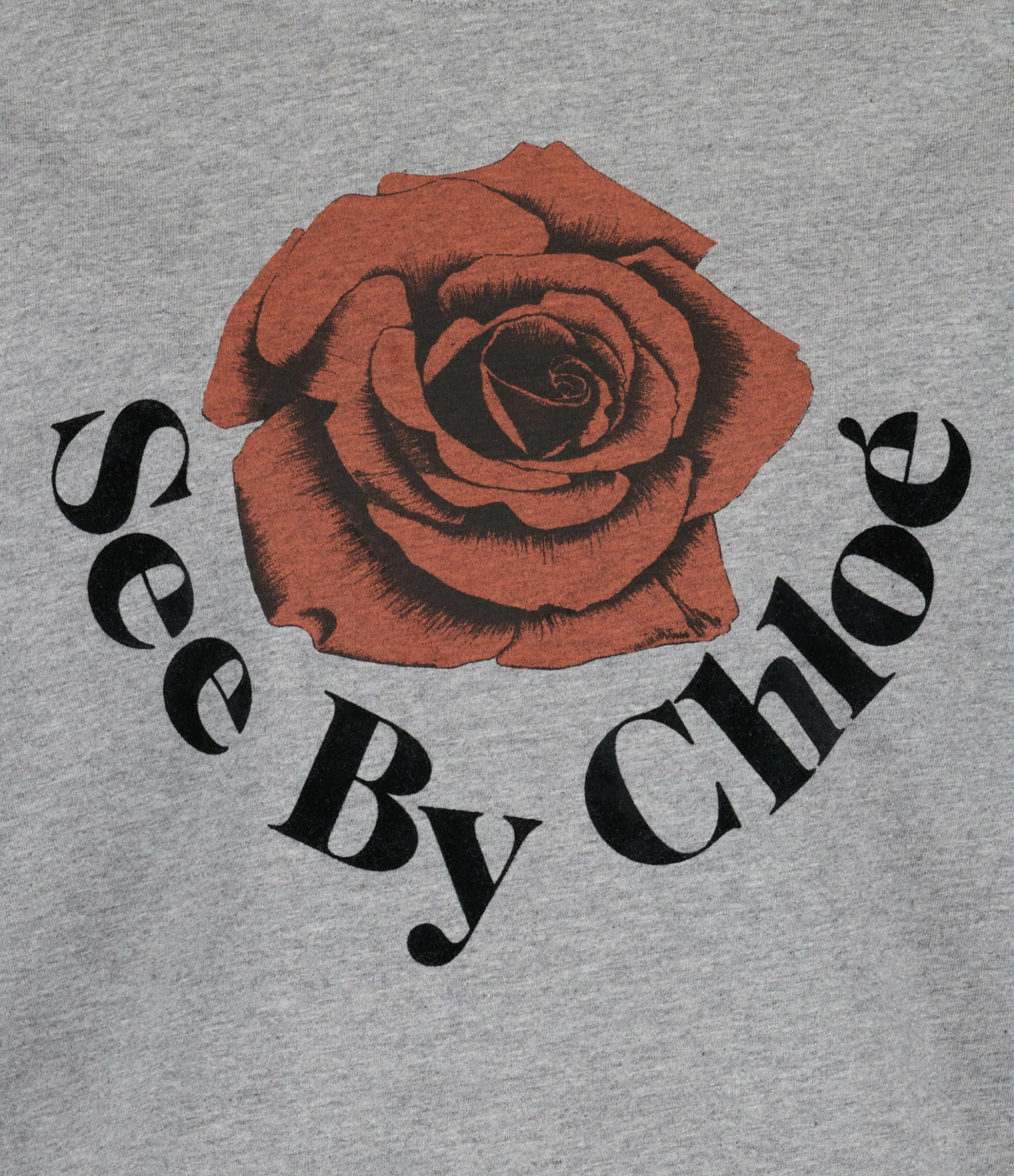 SEE BY CHLOE Tee-shirt Coton Gris 4 SEE BY CHLOE Tee-shirt Coton Gris – Image 2