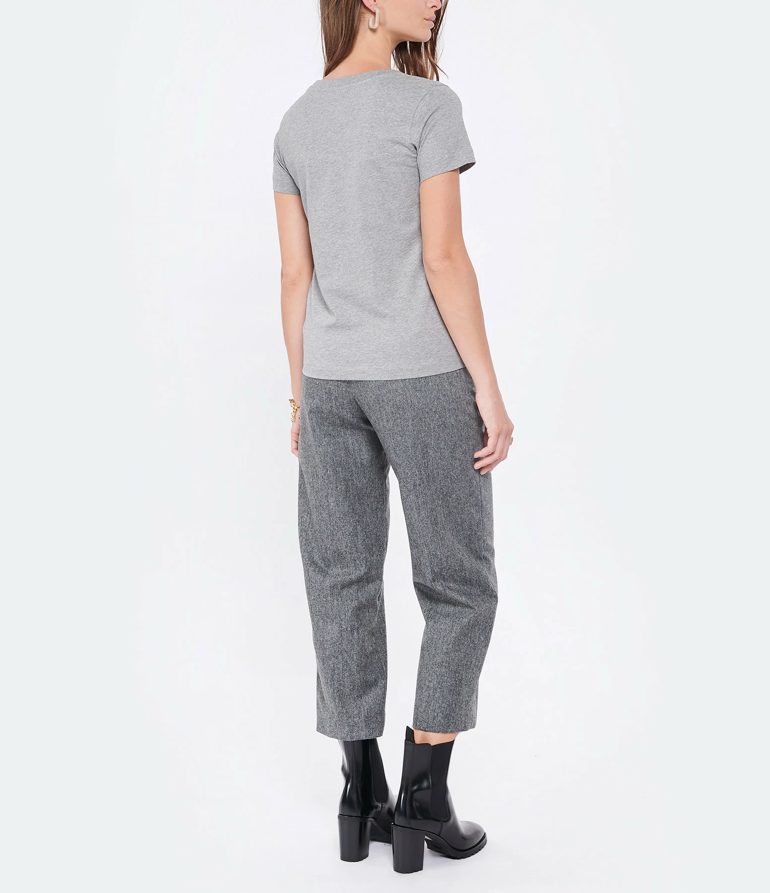 SEE BY CHLOE Tee-shirt Coton Gris 7 SEE BY CHLOE Tee-shirt Coton Gris – Image 5