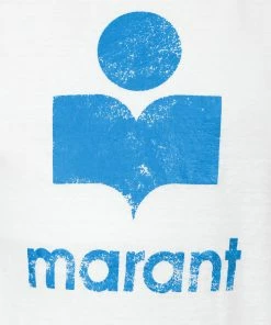 Alternative view of ISABEL MARANT ÉTOILE Tee-shirt Koldi Lin Blanc Bleu