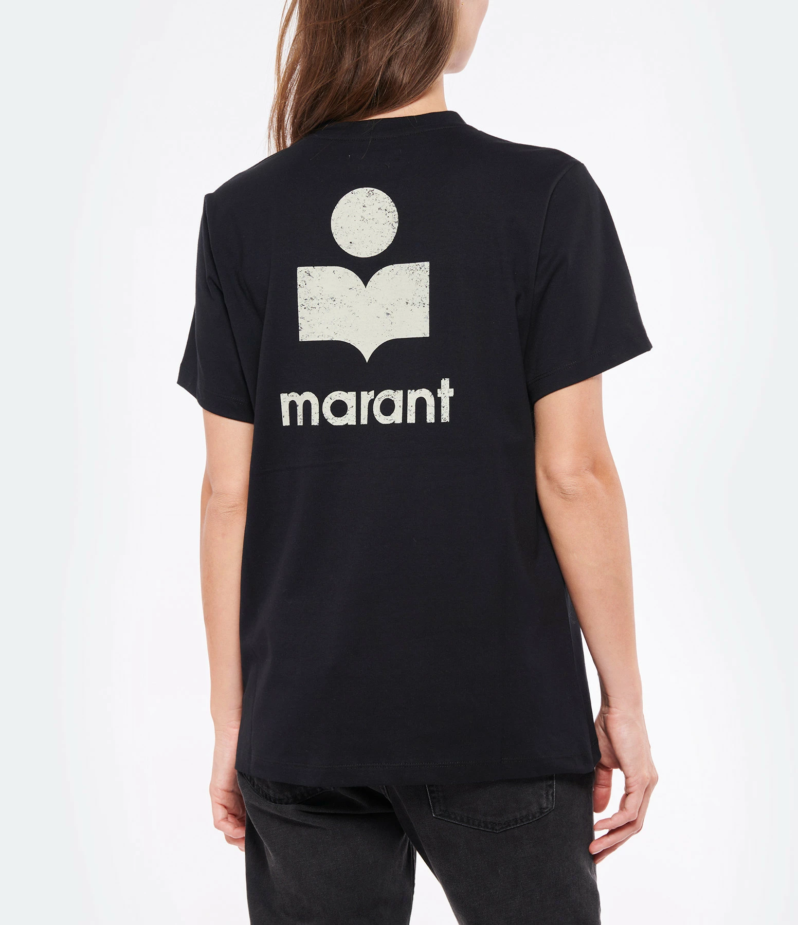 ISABEL MARANT ÉTOILE Tee-shirt Zewel Coton Organique Noir Écru 5 ISABEL MARANT ÉTOILE Tee-shirt Zewel Coton Organique Noir Écru – Image 3