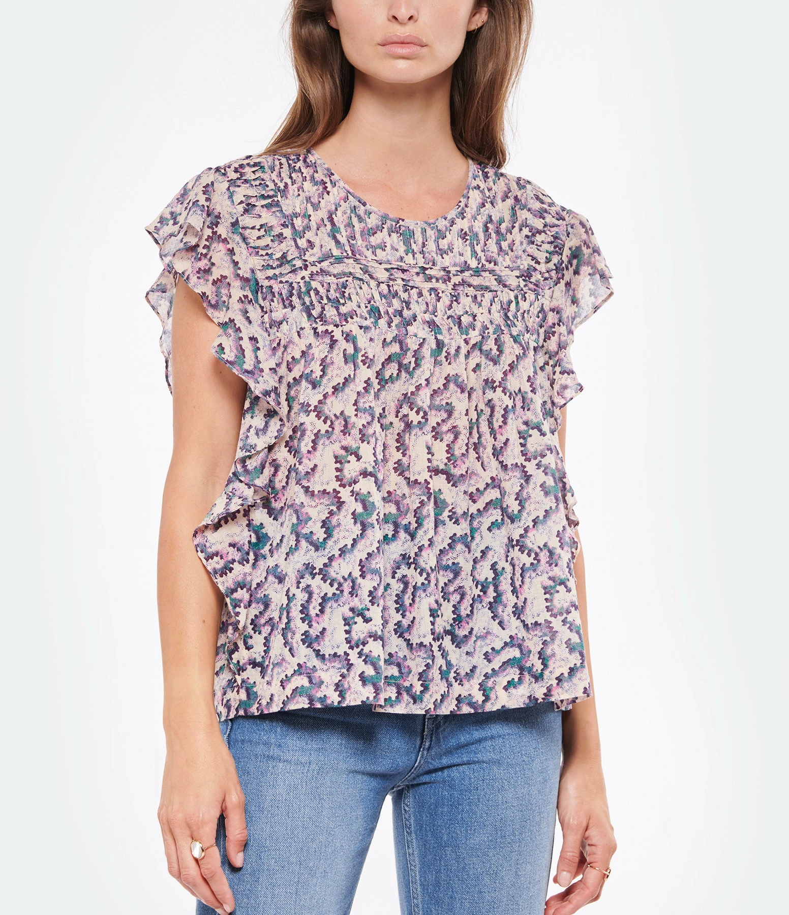 ISABEL MARANT ÉTOILE Top Ilayona Coton Organique Rose 4 ISABEL MARANT ÉTOILE Top Ilayona Coton Organique Rose – Image 2