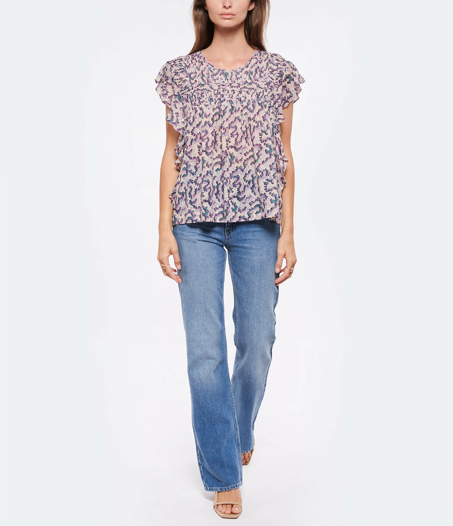ISABEL MARANT ÉTOILE Top Ilayona Coton Organique Rose 5 ISABEL MARANT ÉTOILE Top Ilayona Coton Organique Rose – Image 3
