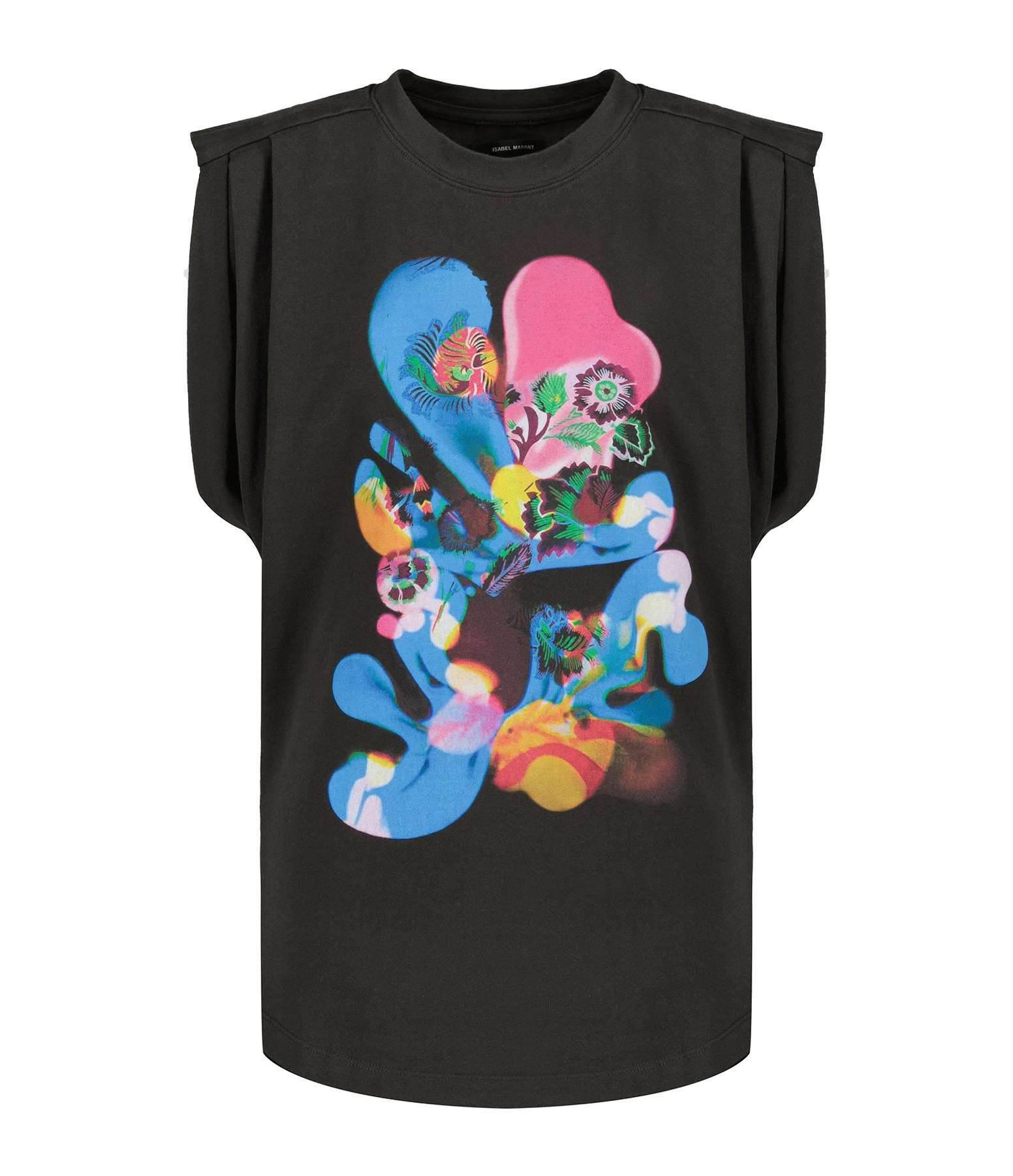 ISABEL MARANT Tee-shirt Zutteni Coton Noir Délavé 3 ISABEL MARANT Tee-shirt Zutteni Coton Noir Délavé