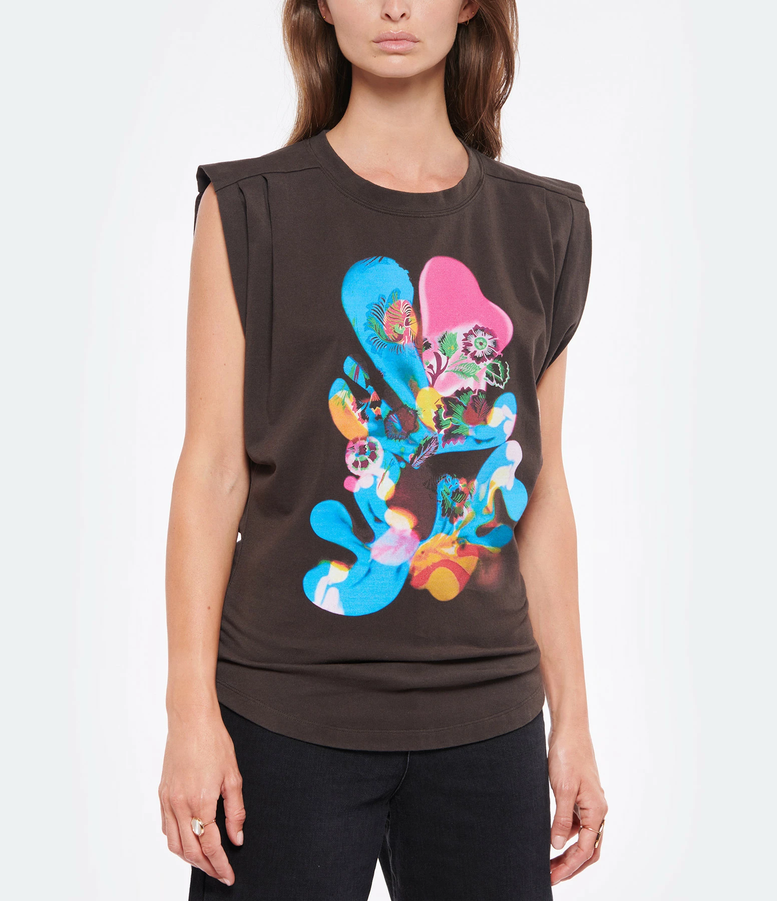 ISABEL MARANT Tee-shirt Zutteni Coton Noir Délavé 5 ISABEL MARANT Tee-shirt Zutteni Coton Noir Délavé – Image 3