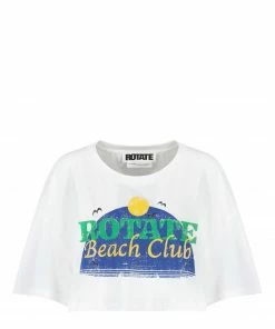 ROTATE Tee-shirt Tyra Coton Blanc