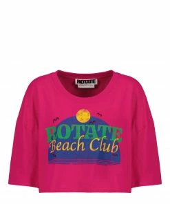 ROTATE Tee-shirt Tyra Coton Fuchsia