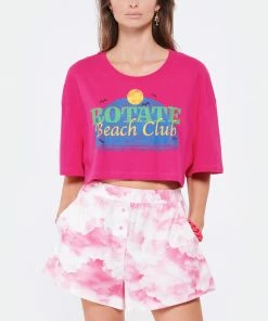 ROTATE Tee-shirt Tyra Coton Fuchsia -Boutique MAJESTIC FILATURES unnamed file 3637