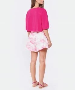 ROTATE Tee-shirt Tyra Coton Fuchsia -Boutique MAJESTIC FILATURES unnamed file 3639