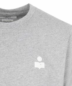 Alternative view of ISABEL MARANT ÉTOILE Tee-shirt Zewel Coton Organique Gris Écru