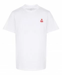 ISABEL MARANT ÉTOILE Tee-shirt Zewel Coton Organique Blanc Framboise