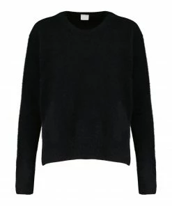 Boutique MAJESTIC FILATURES 14 CT PLAGE Pull Col Rond Raccoon Noir