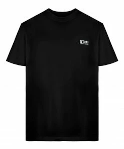 GOLDEN GOOSE Tee-shirt Big Star Coton Noir Blanc