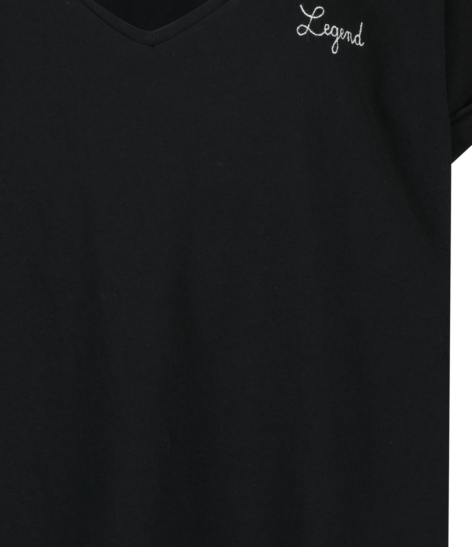 MAISON LABICHE Tee-shirt Col V Legend Coton Biologique Noir 4 MAISON LABICHE Tee-shirt Col V Legend Coton Biologique Noir – Image 2