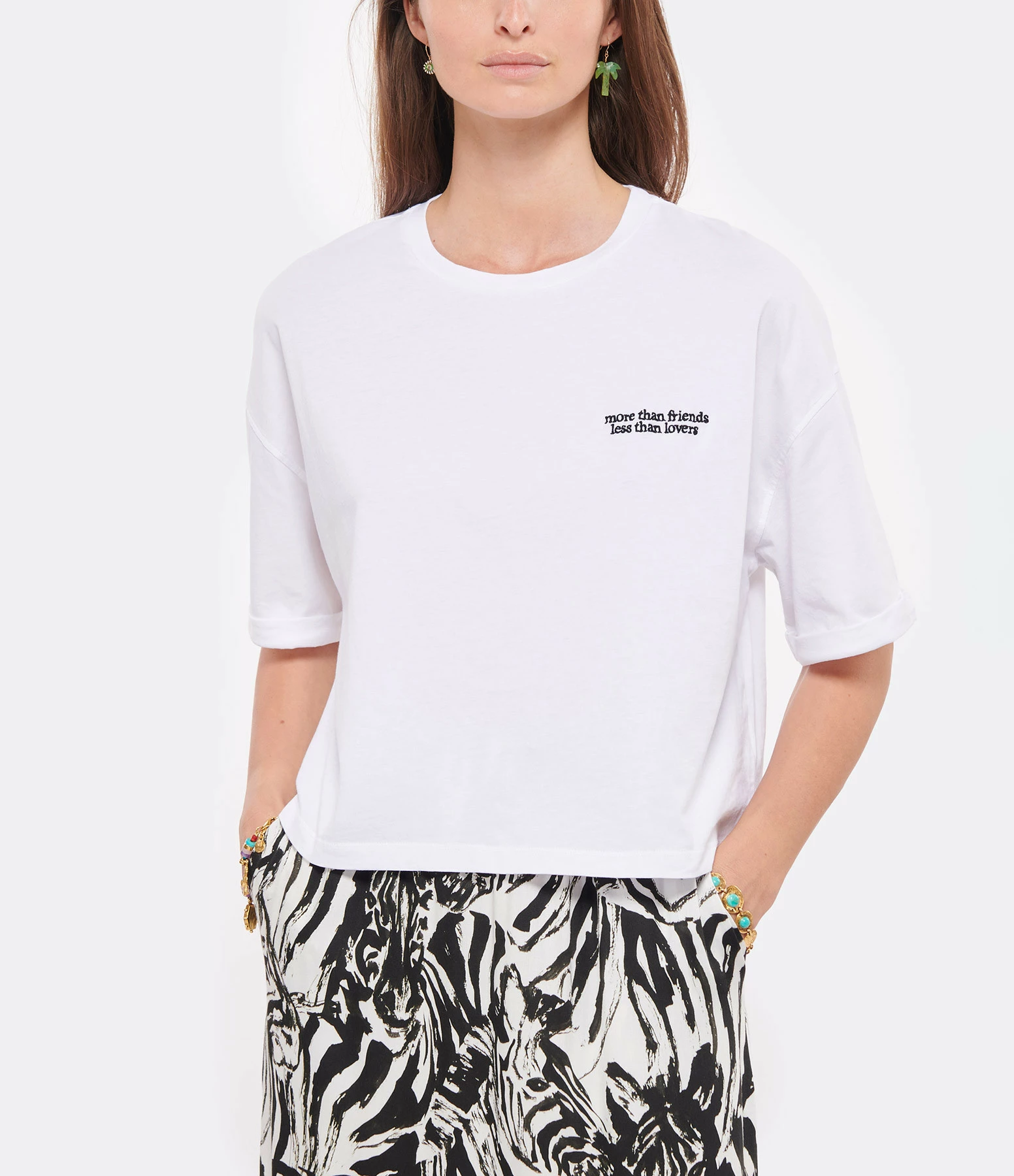 MAISON LABICHE Tee-shirt More Than Friends Coton Biologique Blanc 5 MAISON LABICHE Tee-shirt More Than Friends Coton Biologique Blanc – Image 3
