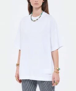 Alternative view of AMI PARIS Tee-shirt Unisexe Ami De Cœur Satin Coton Biologique Blanc