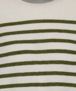 CT PLAGE Pull Cachemire Rayures Blanc Kaki -Boutique MAJESTIC FILATURES unnamed file 372