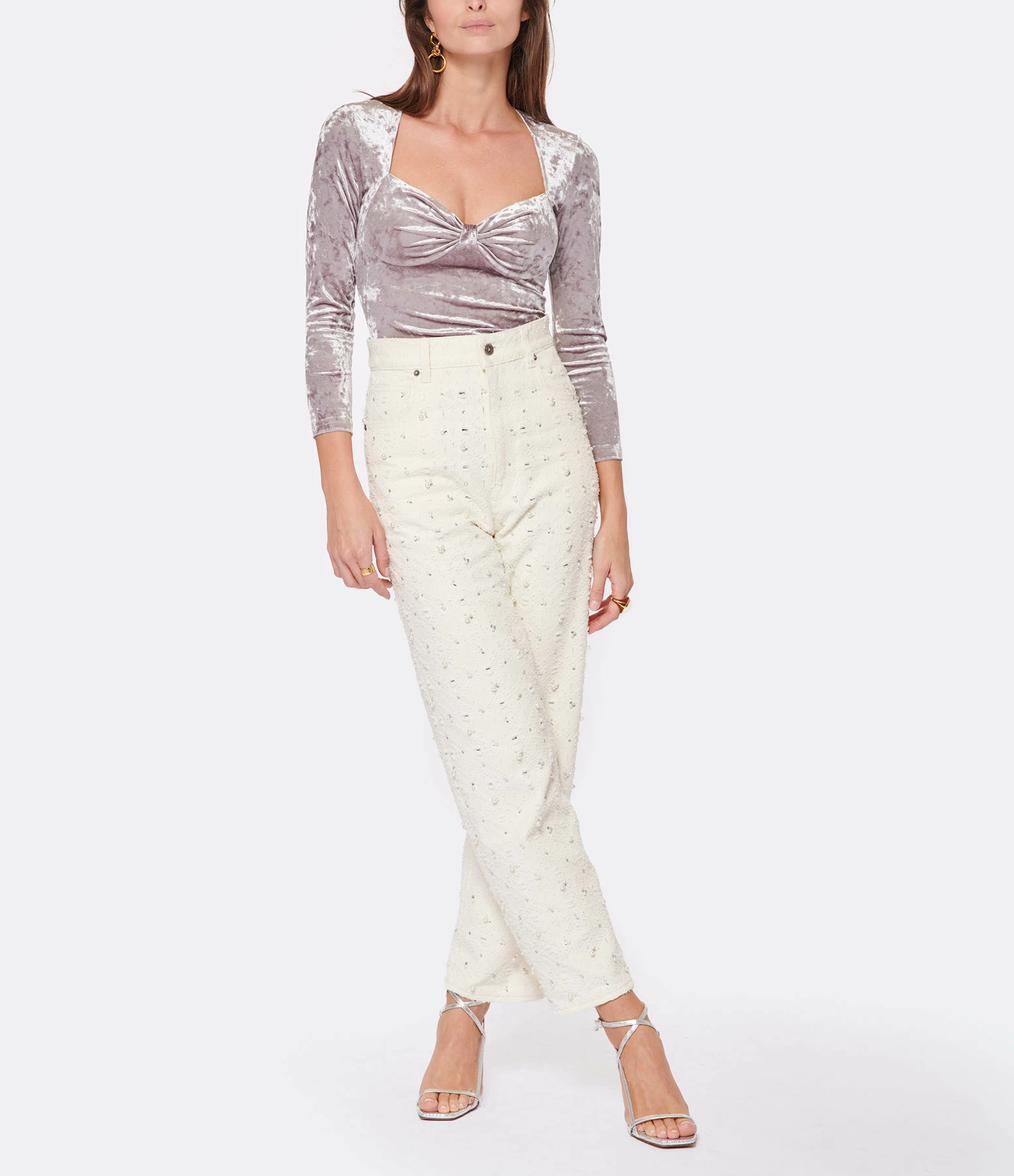 ISABEL MARANT Top Gubaia Snow Grey 6 ISABEL MARANT Top Gubaia Snow Grey – Image 4