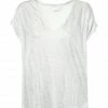 MAJESTIC FILATURES Tee-Shirt Lin Col V Argenté Métallisé 1 MAJESTIC FILATURES Tee-Shirt Lin Col V Argenté Métallisé -Boutique MAJESTIC FILATURES unnamed file 3736