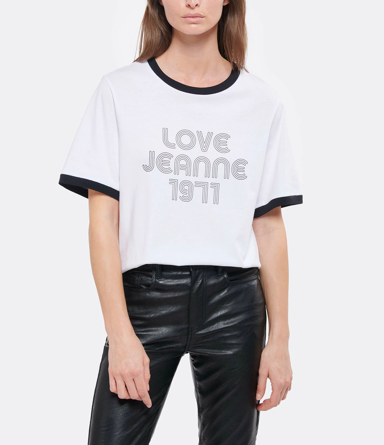 JEANNE VOULAND Tee-shirt Heno Love Jeanne Noir Blanc 5 JEANNE VOULAND Tee-shirt Heno Love Jeanne Noir Blanc – Image 3