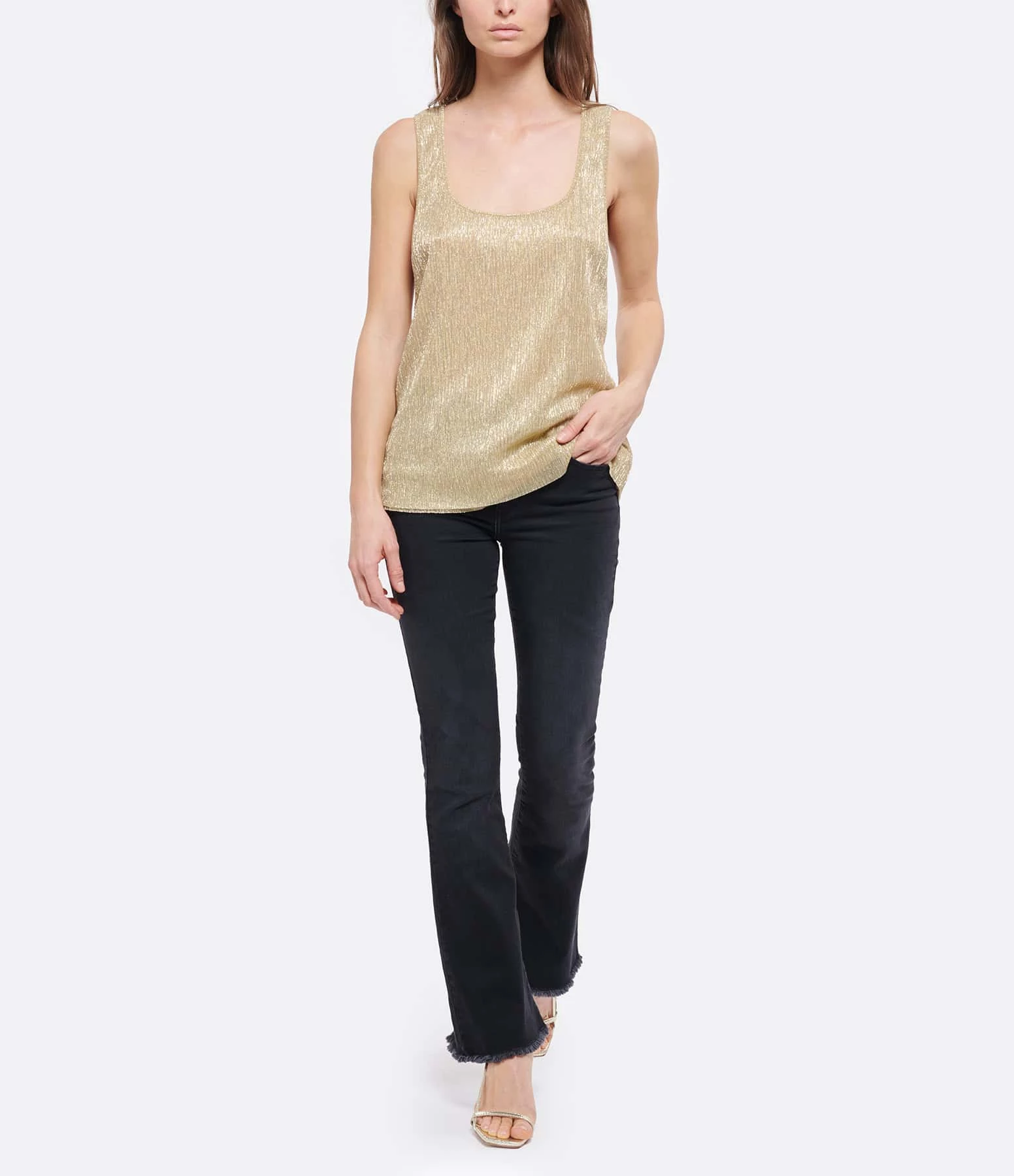 JEANNE VOULAND Top Débardeur Hace Doré 6 JEANNE VOULAND Top Débardeur Hace Doré – Image 4