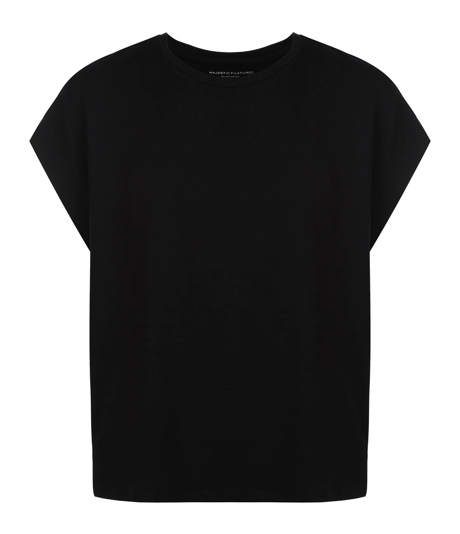 MAJESTIC FILATURES Tee-shirt Col Rond Noir 3 MAJESTIC FILATURES Tee-shirt Col Rond Noir