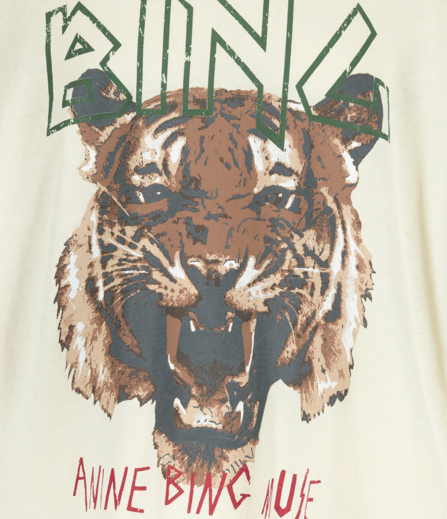 ANINE BING Tee-shirt Tiger Coton Organique Stone 4 ANINE BING Tee-shirt Tiger Coton Organique Stone – Image 2