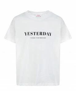 DEAR JULIETTE Tee-shirt Yesterday Coton Biologique Blanc