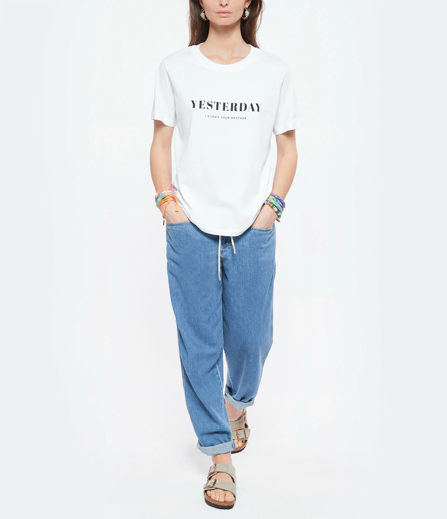 DEAR JULIETTE Tee-shirt Yesterday Coton Biologique Blanc 6 DEAR JULIETTE Tee-shirt Yesterday Coton Biologique Blanc – Image 4