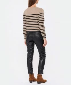 CT PLAGE Pull Cachemire Rayures Camel Noir 11 CT PLAGE Pull Cachemire Rayures Camel Noir -Boutique MAJESTIC FILATURES unnamed file 380