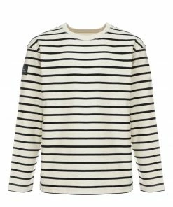 MAISON STANDARDS Tee-shirt Marinière Domotille Coton Écru