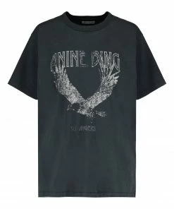 ANINE BING Tee-shirt Lili Coton Organique Gris Délavé