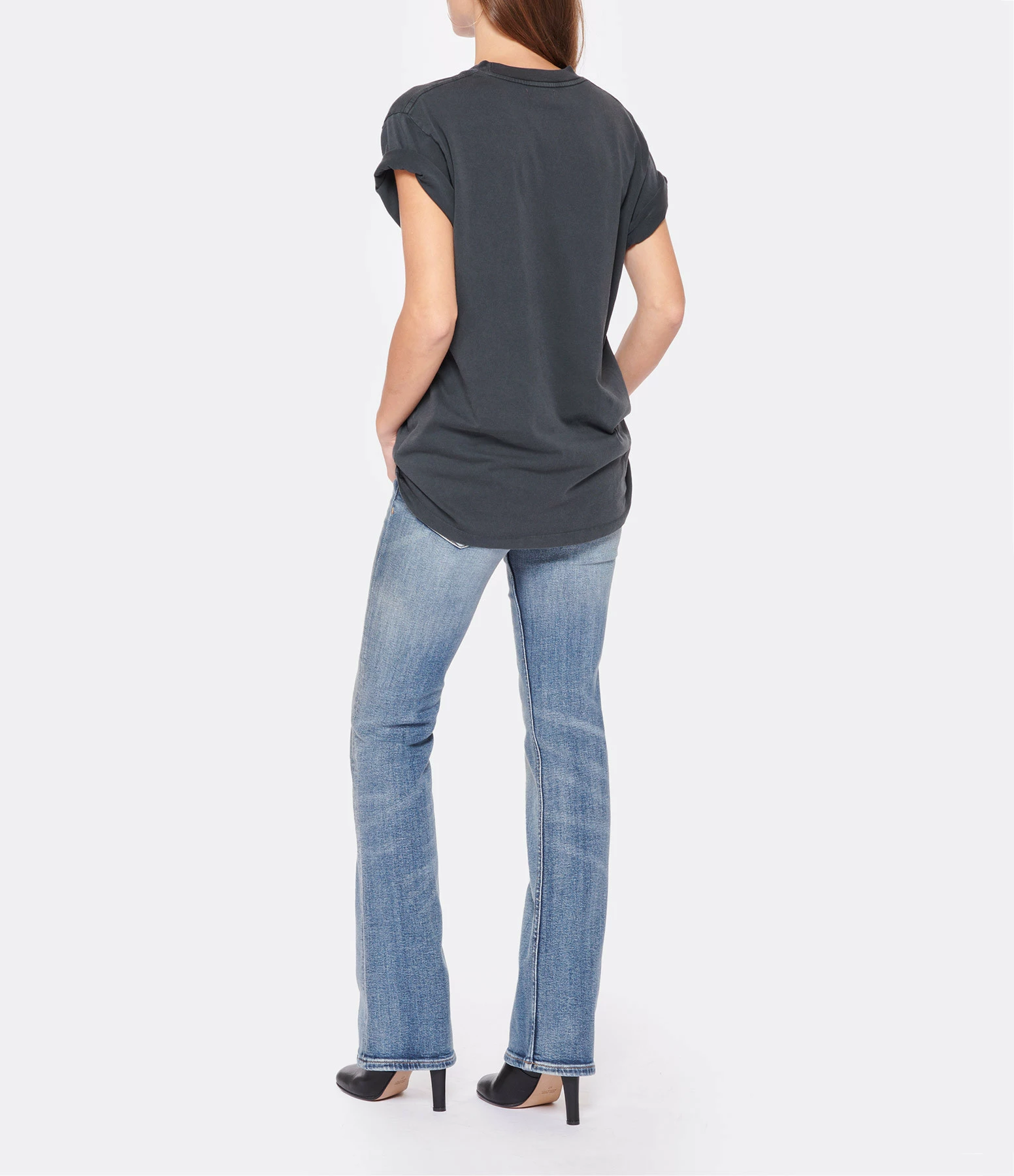 ANINE BING Tee-shirt Lili Coton Organique Gris Délavé 7 ANINE BING Tee-shirt Lili Coton Organique Gris Délavé – Image 5
