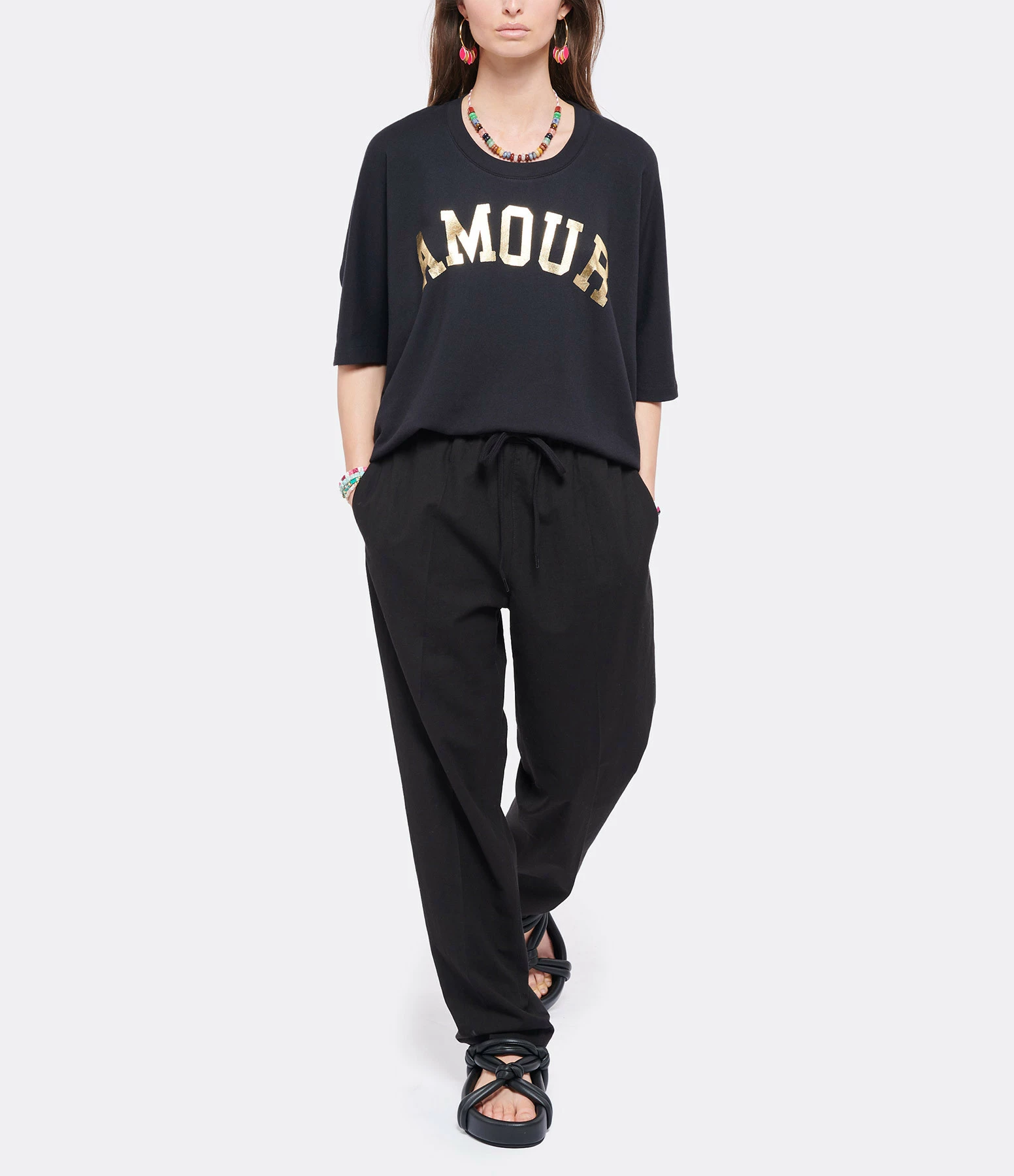 ZADIG & VOLTAIRE Tee-shirt Portland Amour Coton Noir 6 ZADIG & VOLTAIRE Tee-shirt Portland Amour Coton Noir – Image 4